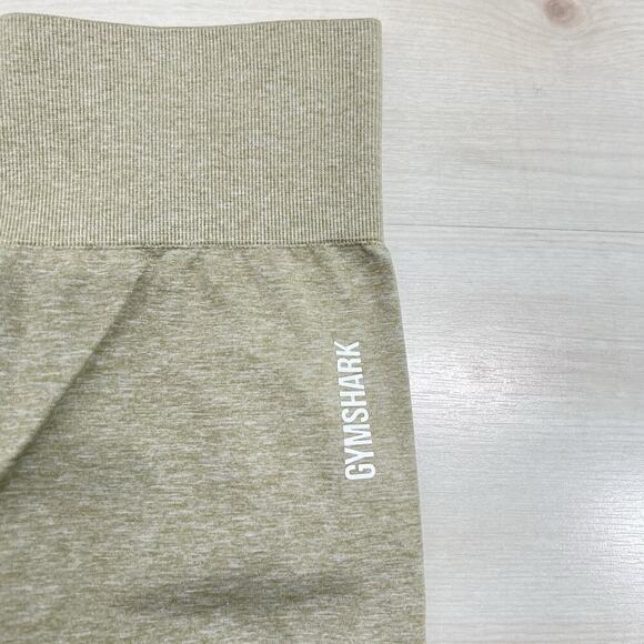 Gymshark Leggings Women M Tan Seamless Crop Energy Athletic T - Picture 2 of 8